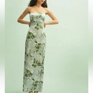 Reformation Frankie Dress Silk Dress in Tea Party